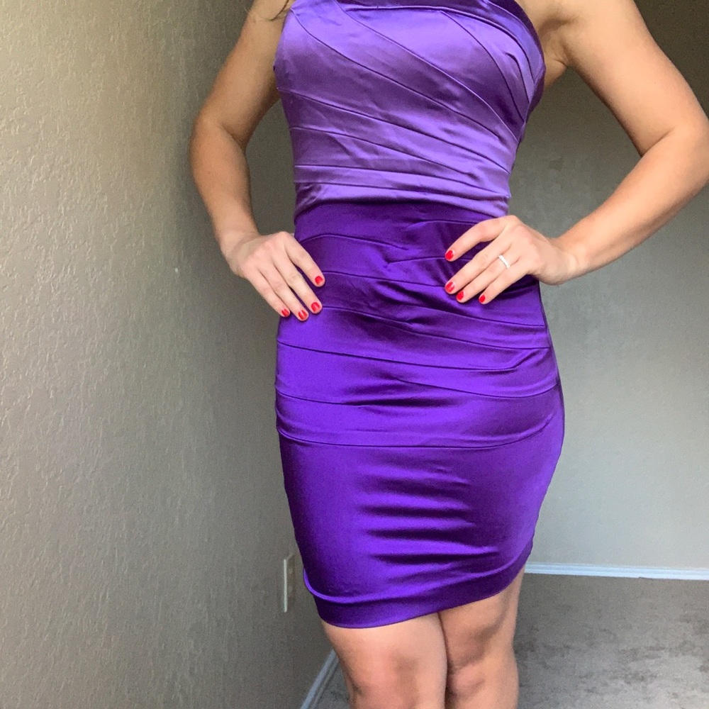 Purple mini dress
